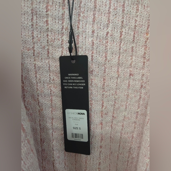 NWT Fashion Nova Barbie Pink Tweed Blazer - Picture 5 of 7